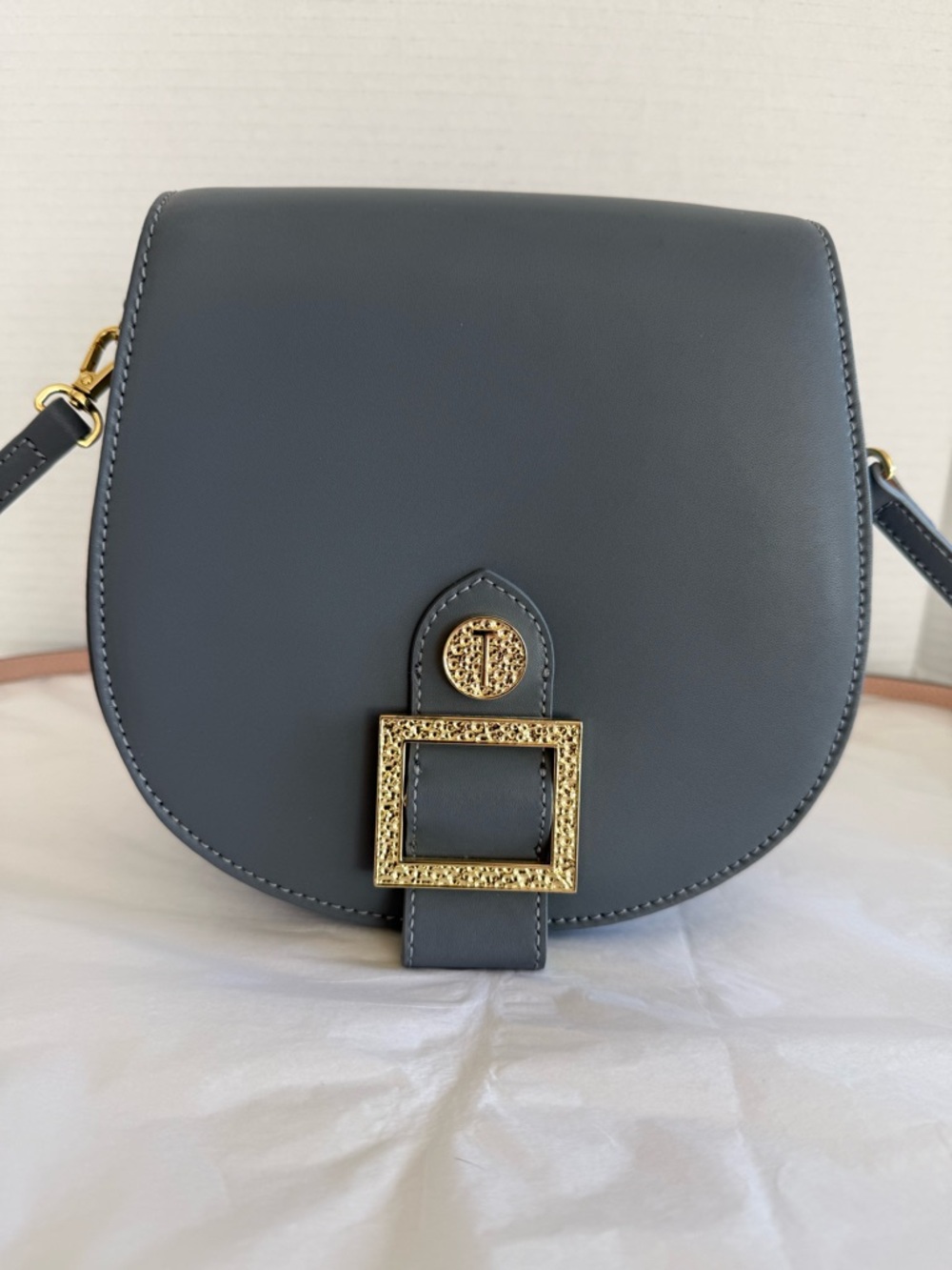 Ted Baker London Sonja Leather Crossbody Bag Dark Grey Adjustable Leather Strap